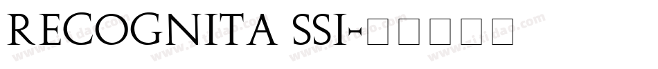 Recognita SSi字体转换